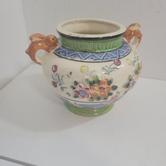 Vintage 1930's Moriyama Ceramic Hand Painted Jar or Vase - Picture 1 of 5